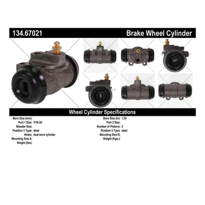 Stoptech Centric 46-47 Dodge WC Premium Front Passengers Side Drum Brake Wheel Cylinder 134.67021