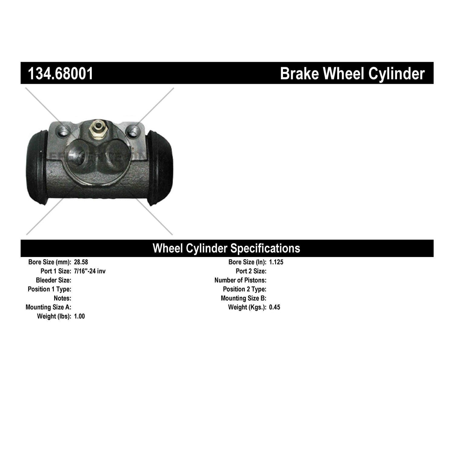 StopTech Premium Wheel Cylinder 134.68001