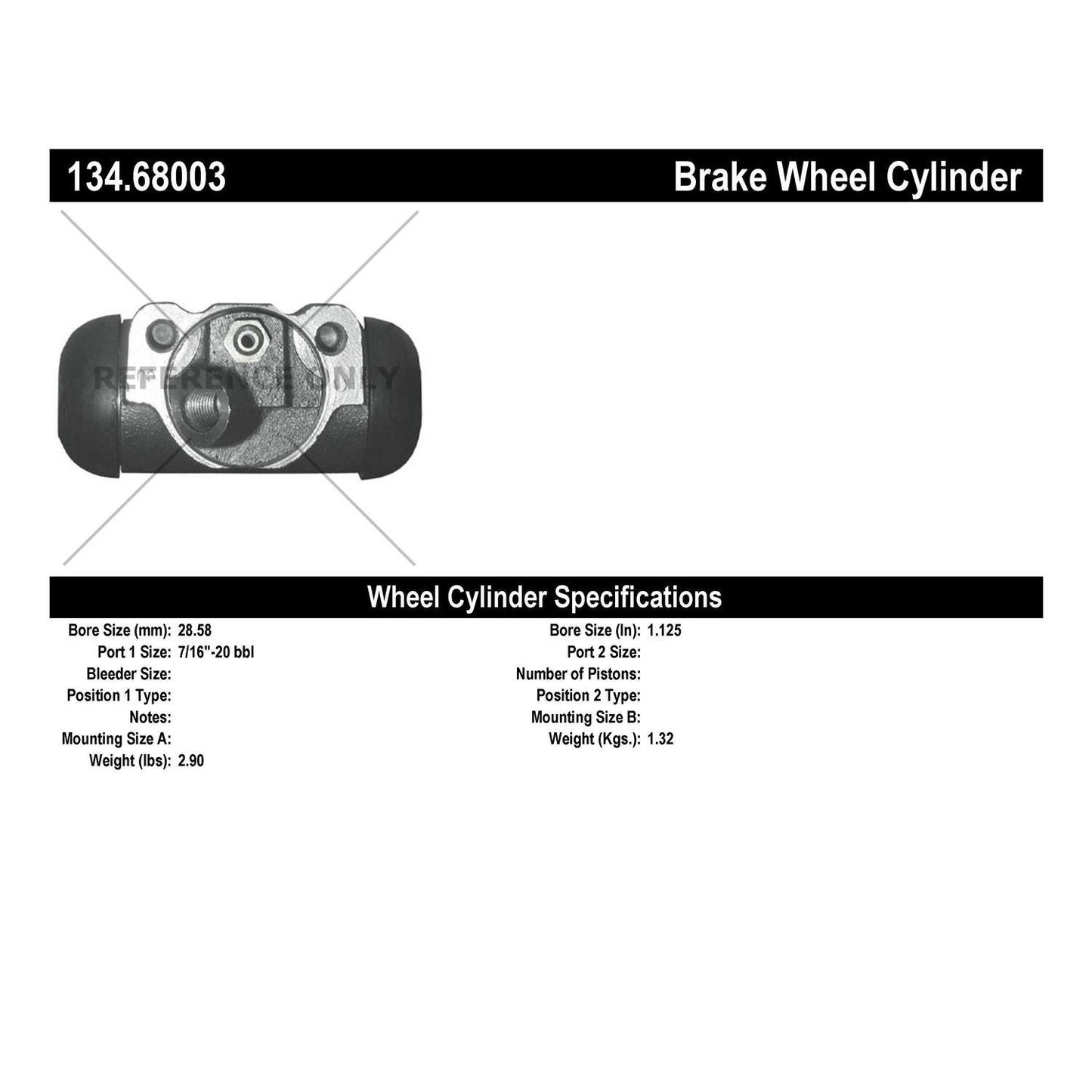 Stoptech Centric Premium Wheel Cylinder - Front L/R 134.68003