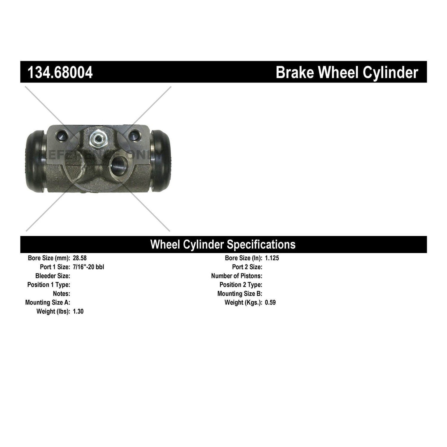 Centric Parts Drum Brake Wheel Cylinder Premium with OE style replacement 134.68004