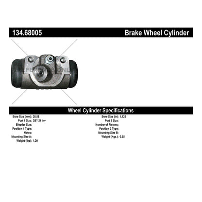 Centric Parts Drum Brake Wheel Cylinder Premium with OE style replacement 134.68005