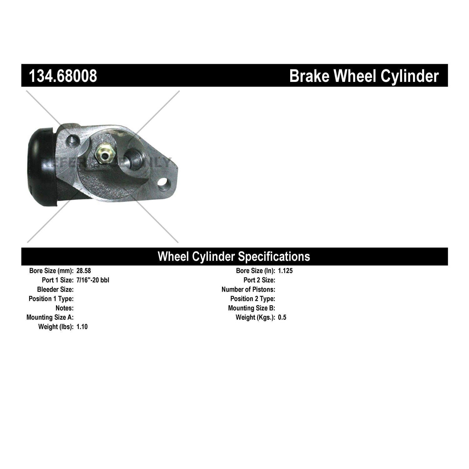 Centric Parts Premium Wheel Cylinder 134.68008