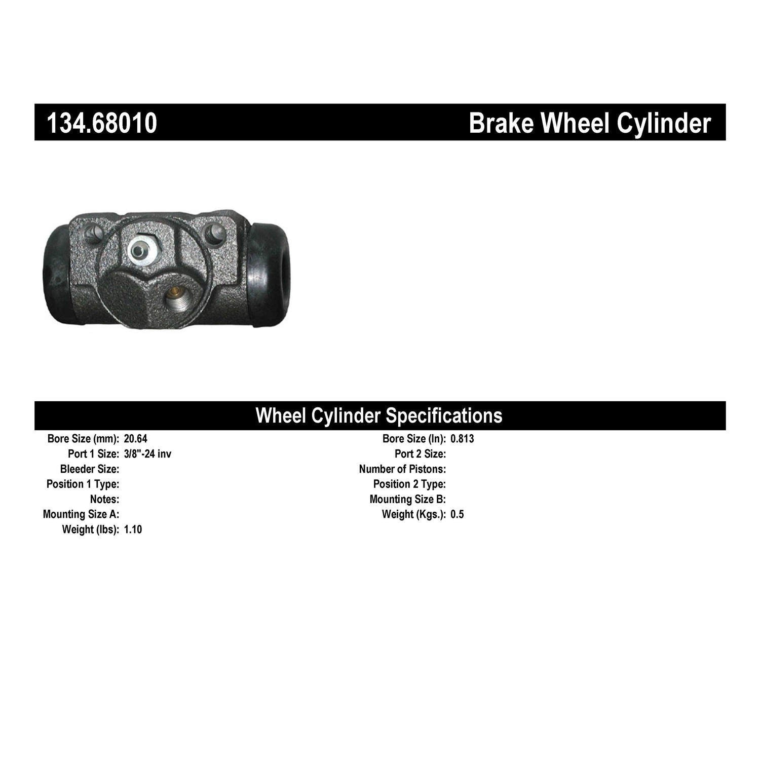 Centric Parts Premium Wheel Cylinder 134.68010