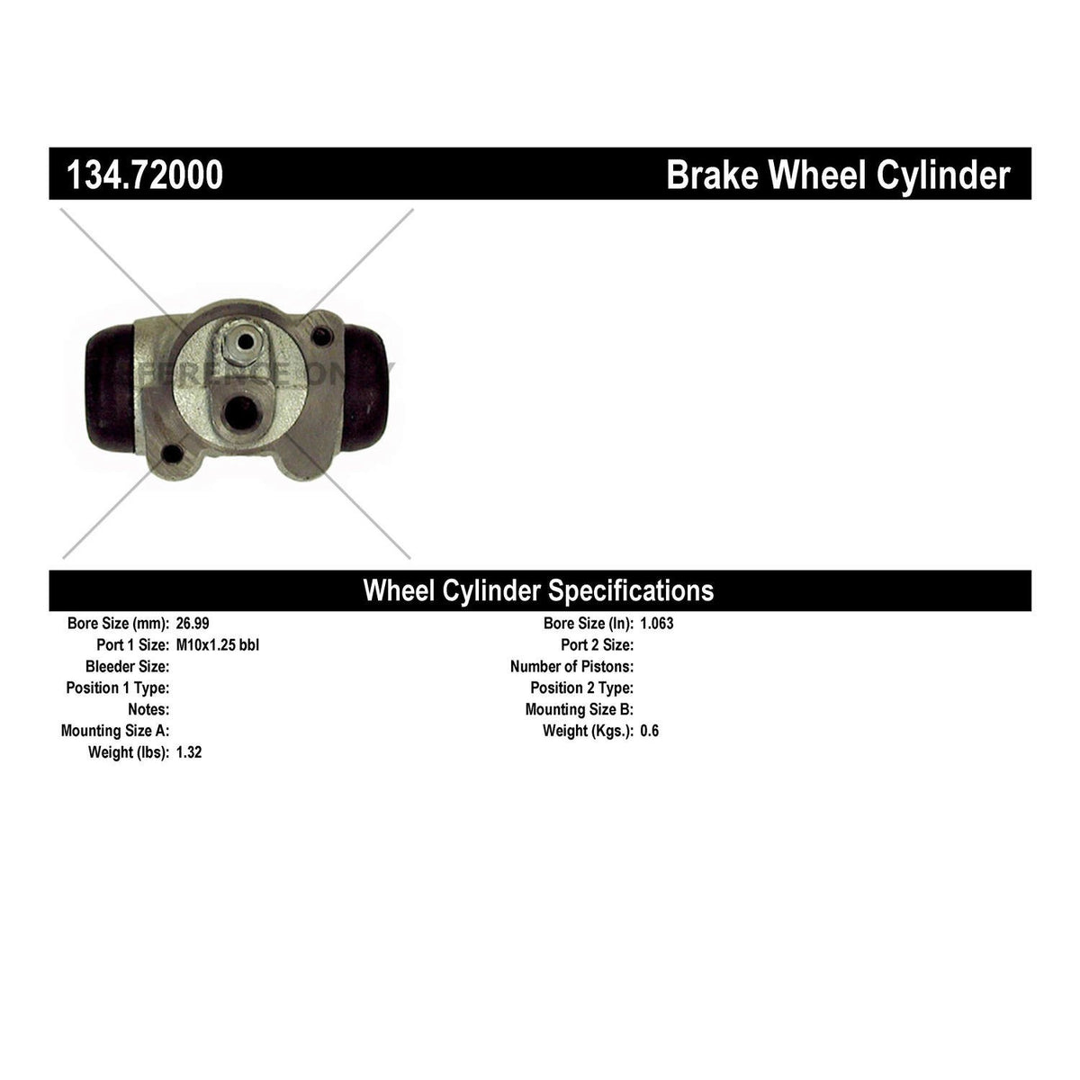 Centric Parts Premium Wheel Cylinder 134.72000