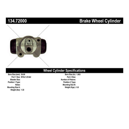 Centric Parts Premium Wheel Cylinder 134.72000