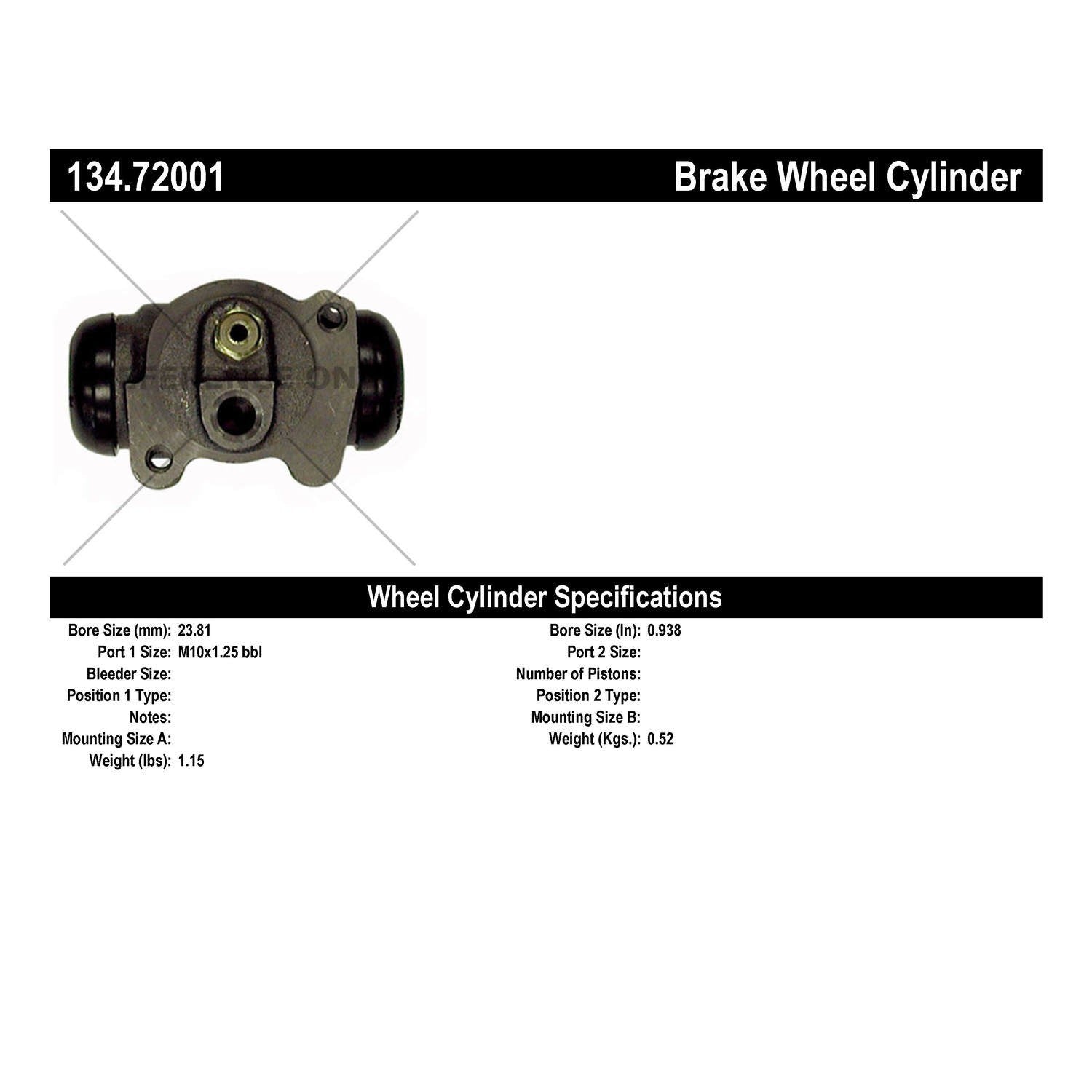 StopTech Premium Wheel Cylinder 134.72001