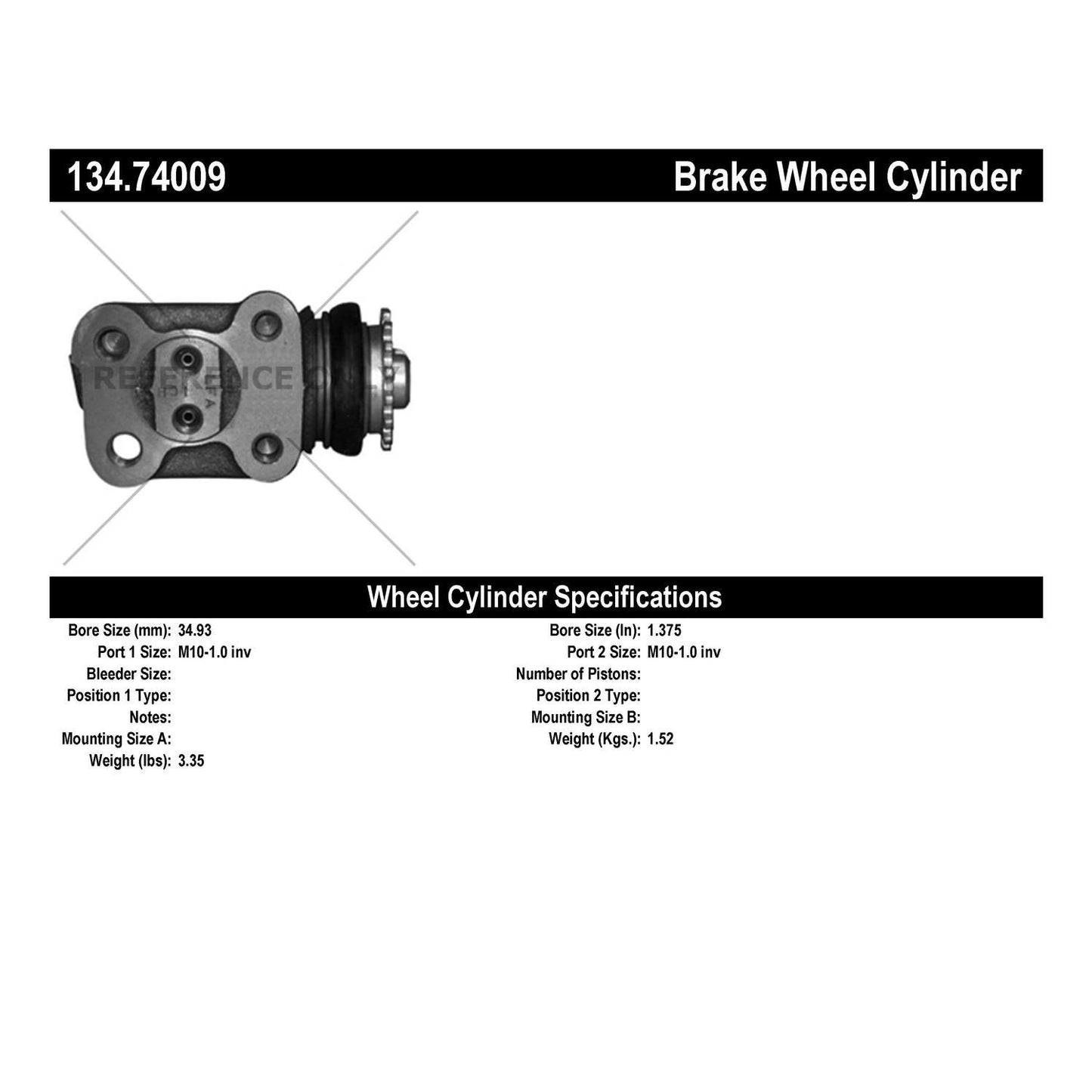 Centric Parts Premium Wheel Cylinder 134.74009