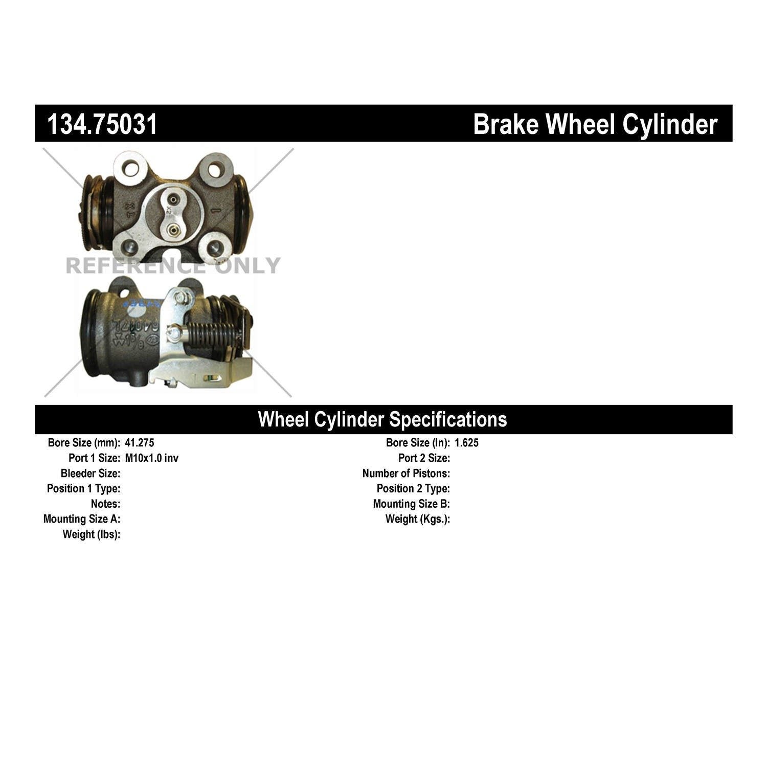 Centric Parts Premium Wheel Cylinder 134.75031