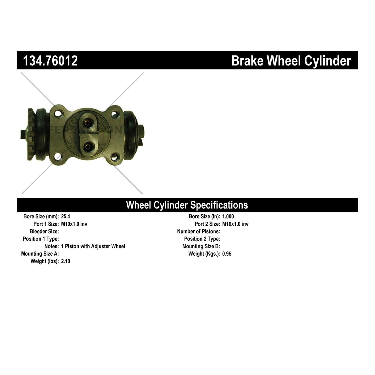 Centric Parts Premium Wheel Cylinder 134.76012