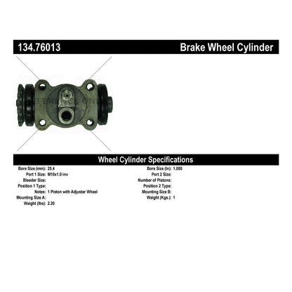 Centric Parts Drum Brake Wheel Cylinder 134.76013