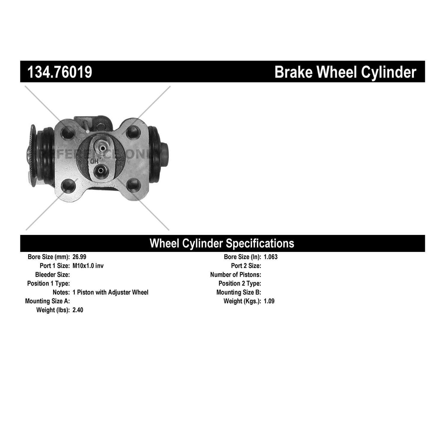 Centric Parts Premium Wheel Cylinder 134.76019
