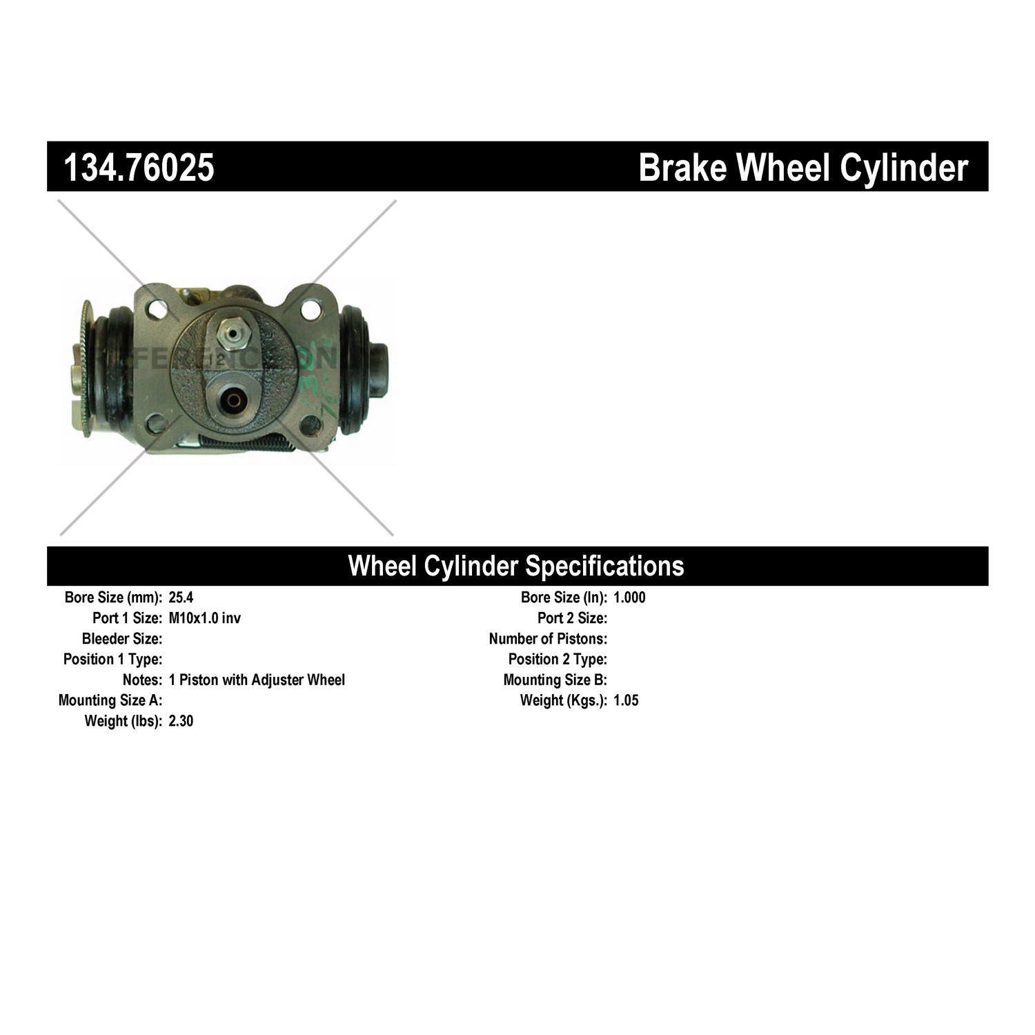 Centric Parts Premium Wheel Cylinder 134.76025