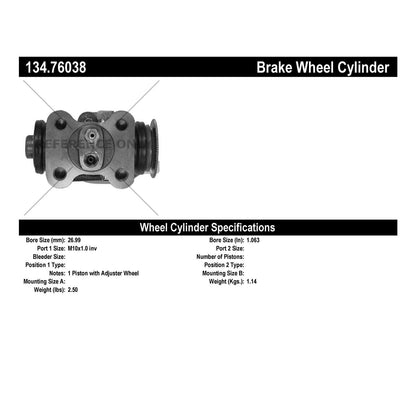 Centric Parts Premium Wheel Cylinder 134.76038