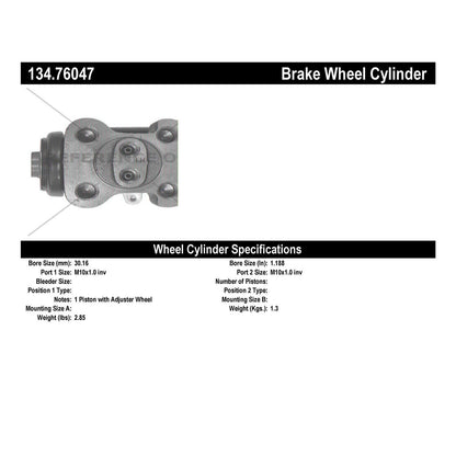 Stoptech Centric Premium Wheel Cylinder - Rear Right 134.76047