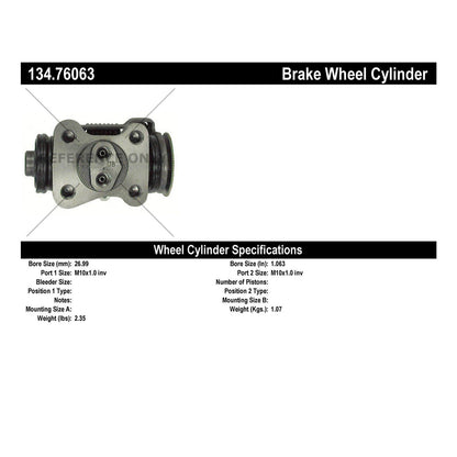 Centric Parts Drum Brake Wheel Cylinder 134.76063