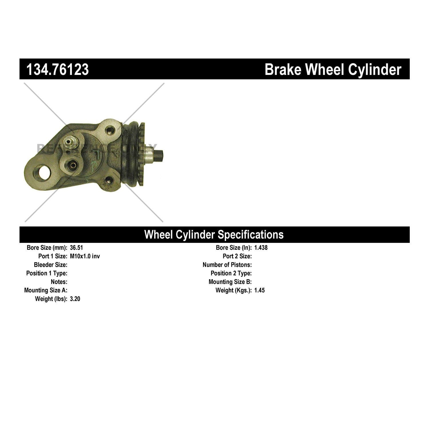 StopTech Premium Wheel Cylinder 134.76123