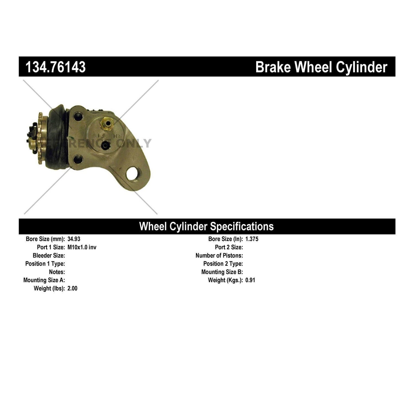 Centric Parts Drum Brake Wheel Cylinder Premium for 1994-1996 Chevrolet W6500 GMC W6500 Isuzu FSR 134.76143