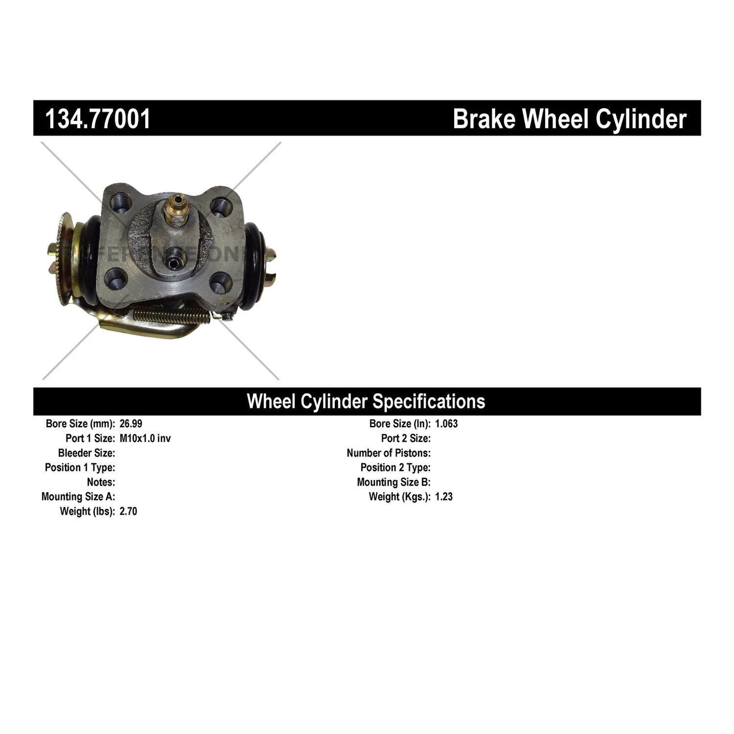 Stoptech Centric Premium Wheel Cylinder 134.77001