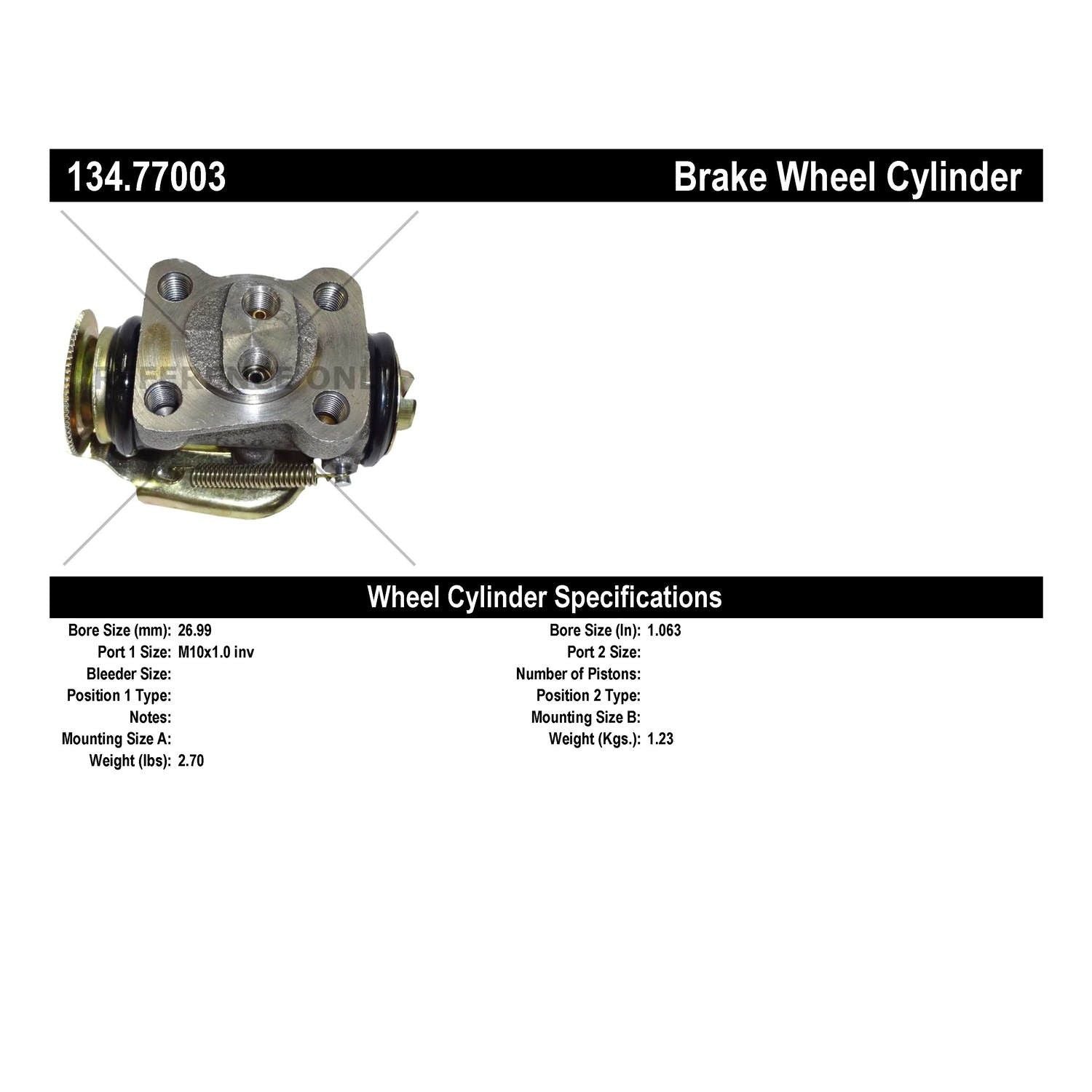 Centric Parts Premium Wheel Cylinder 134.77003