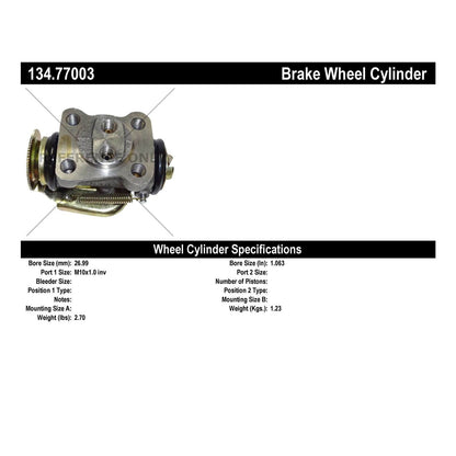 Stoptech Centric 01-10 UD 1200 Premium Front Wheel Cylinder Rear Rear Right 134.77003