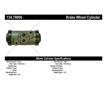 Stoptech Centric Premium Wheel Cylinder - Rear 134.79006