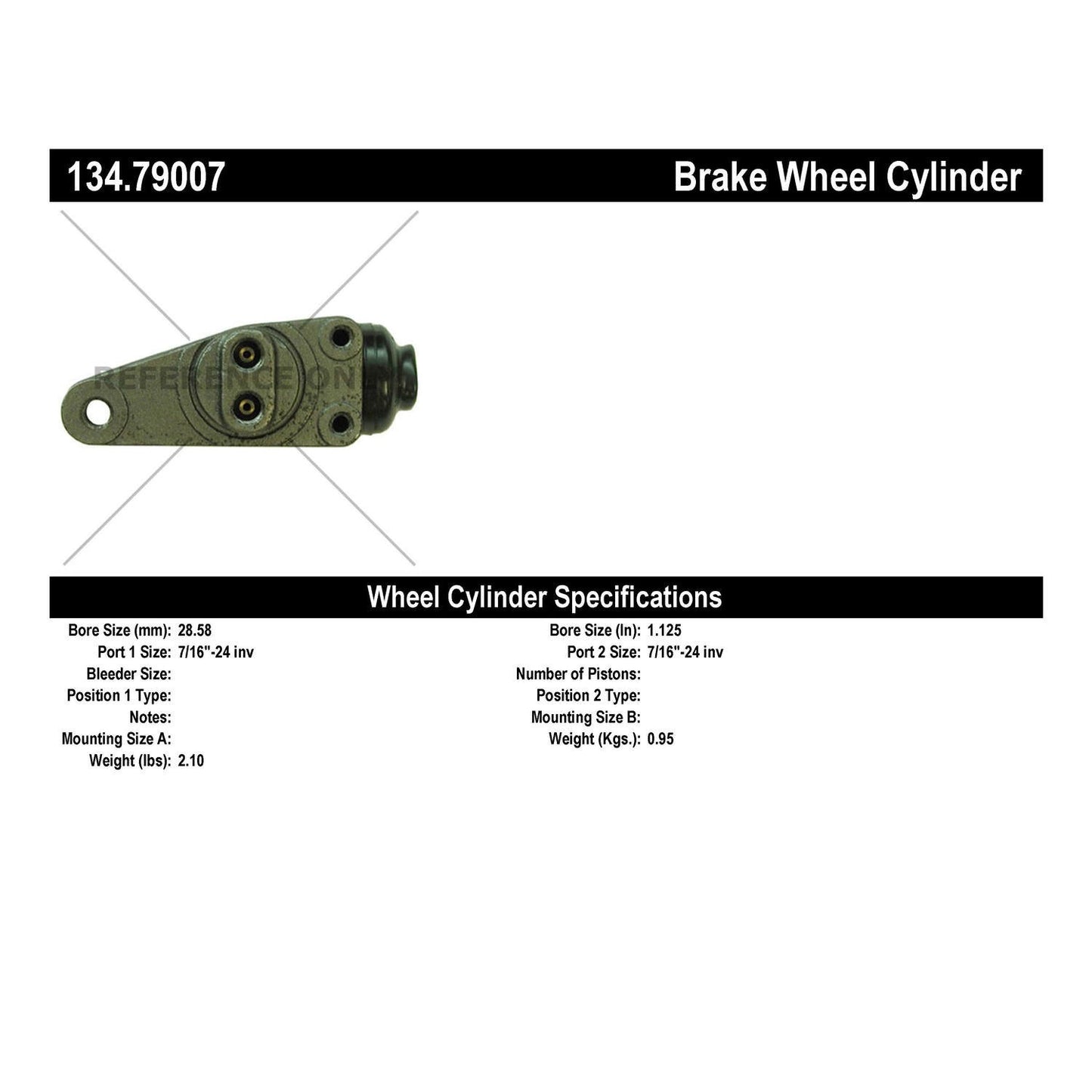 Centric Parts Premium Drum Brake Wheel Cylinder for 1983-1980 Ford Models 134.79007