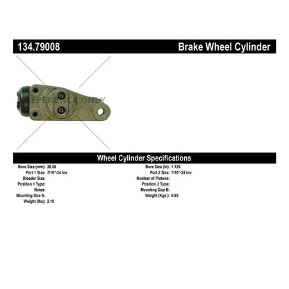 Centric Parts Premium Drum Brake Wheel Cylinder for 1971-1983 Ford C600-C8000 134.79008