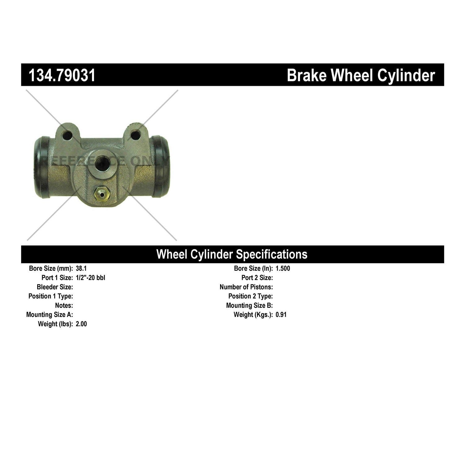 Centric Parts Premium Wheel Cylinder 134.79031