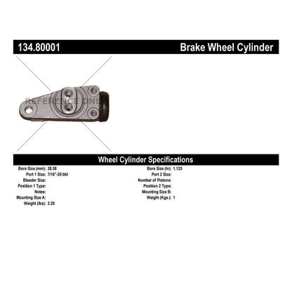Centric Parts Drum Brake Wheel Cylinder OE style replacement 134.80001