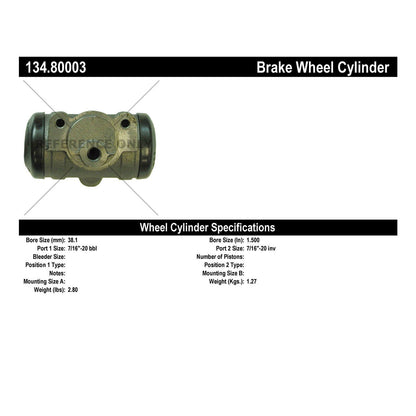 Centric Parts Drum Brake Wheel Cylinder 134.80003