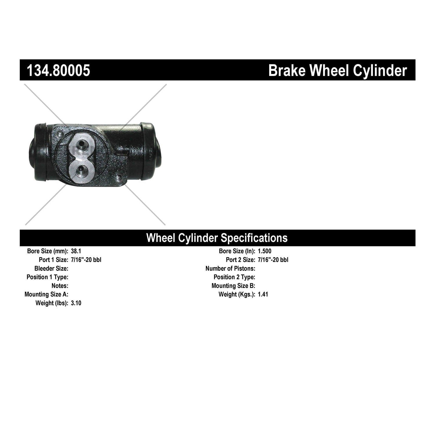 Centric Parts Premium Wheel Cylinder 134.80005