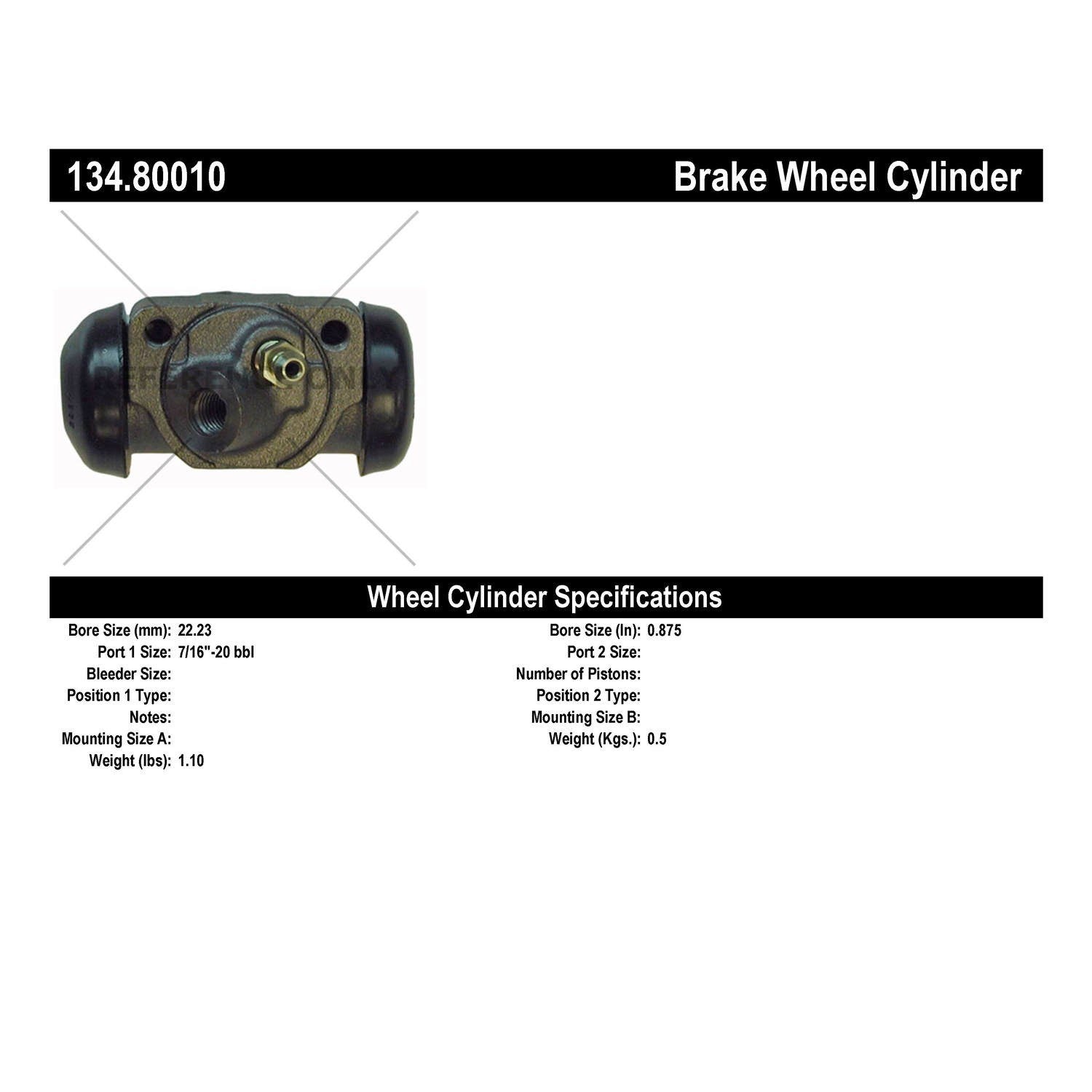 Centric Parts Premium Wheel Cylinder 134.80010