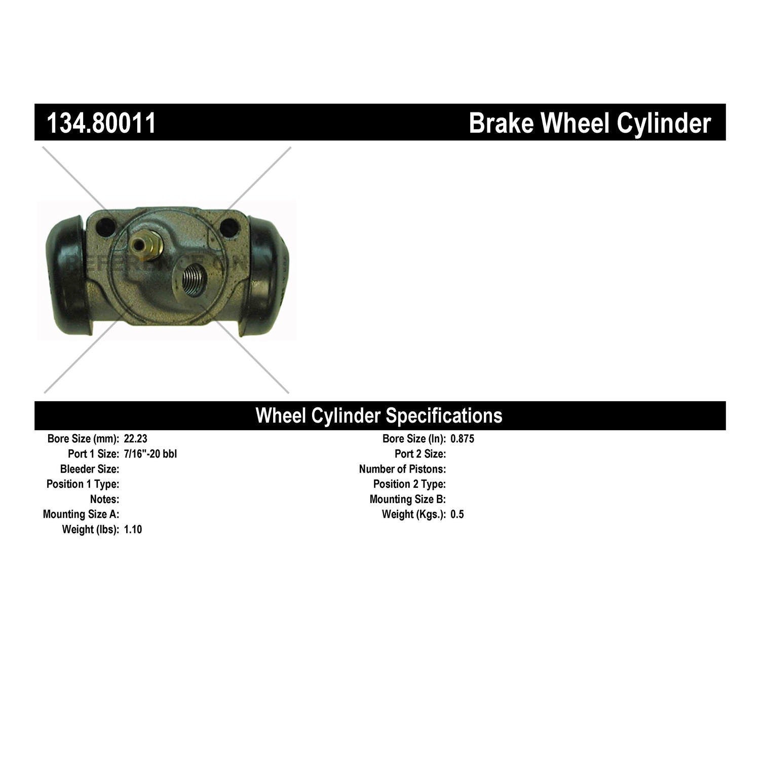 StopTech Premium Wheel Cylinder 134.80011