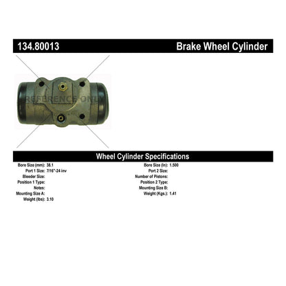 Centric Parts Drum Brake Wheel Cylinder 134.80013