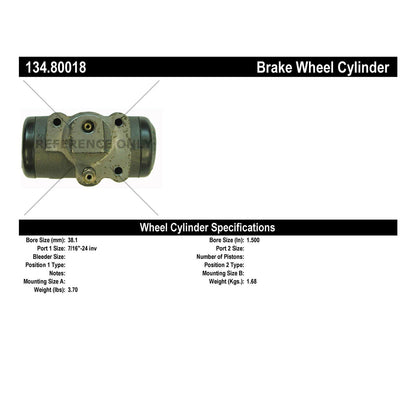Centric Parts Drum Brake Wheel Cylinder 134.80018