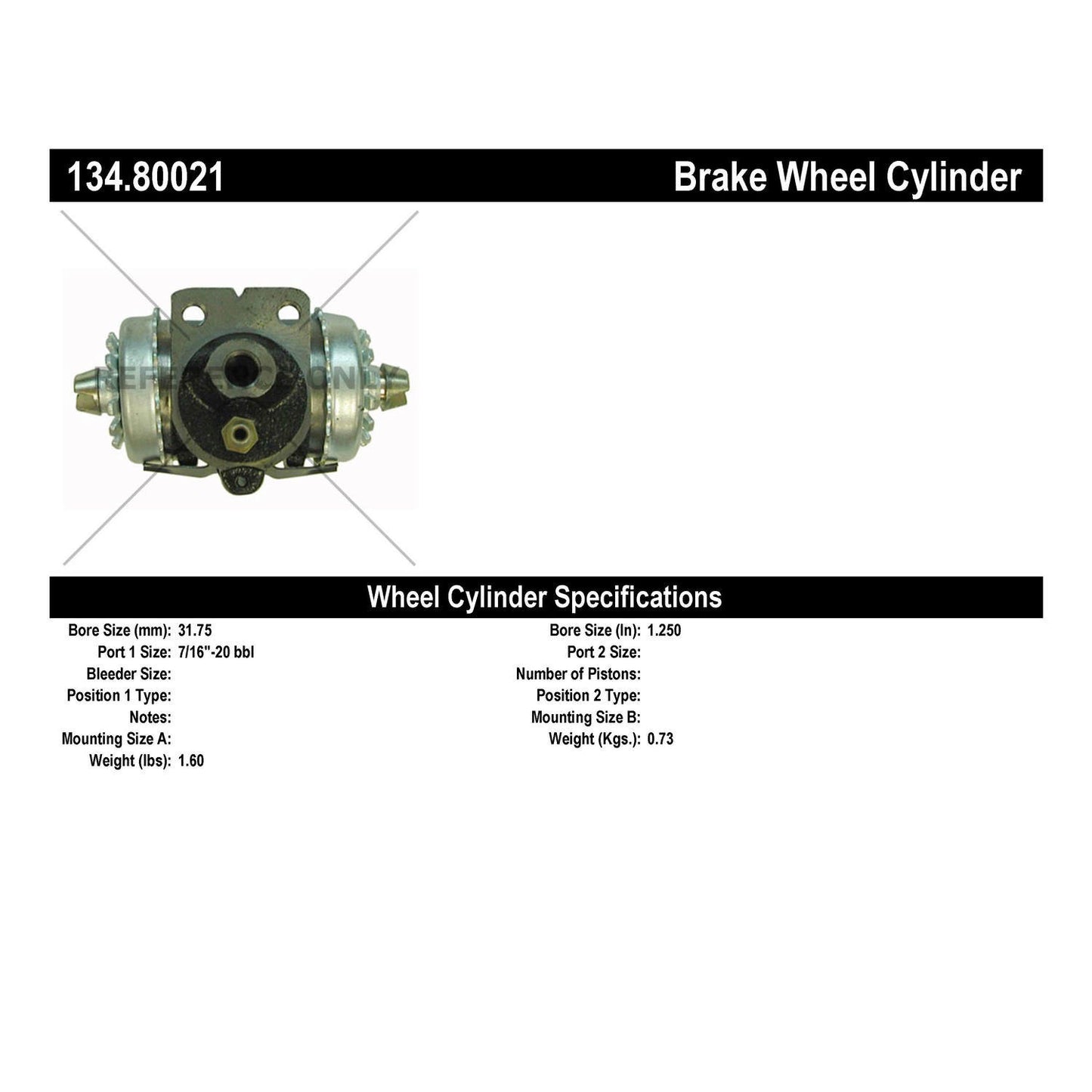 Stoptech Centric Premium Wheel Cylinder - Front/Rear 134.80021