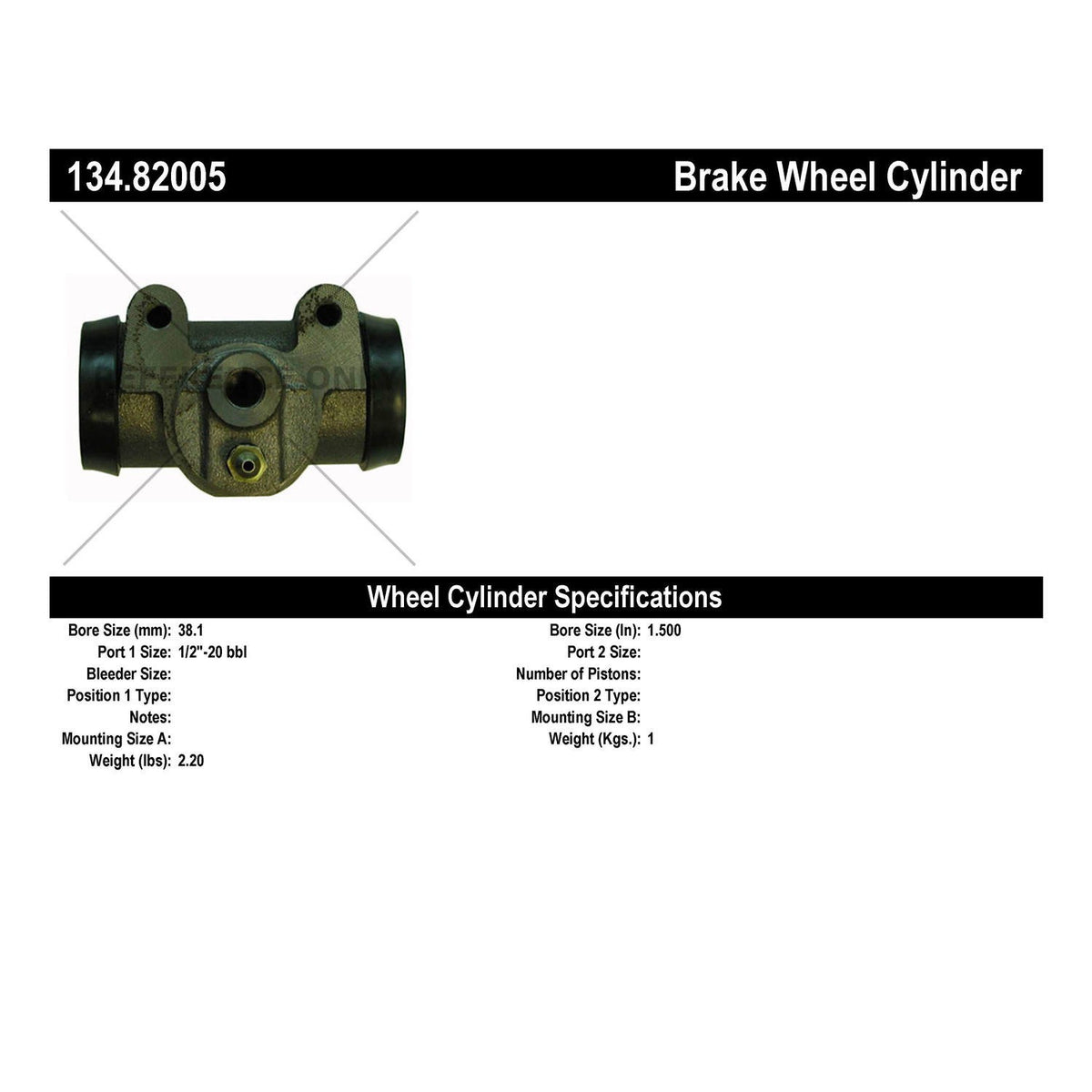 Stoptech Centric Premium Wheel Cylinder - Front/Rear 134.82005
