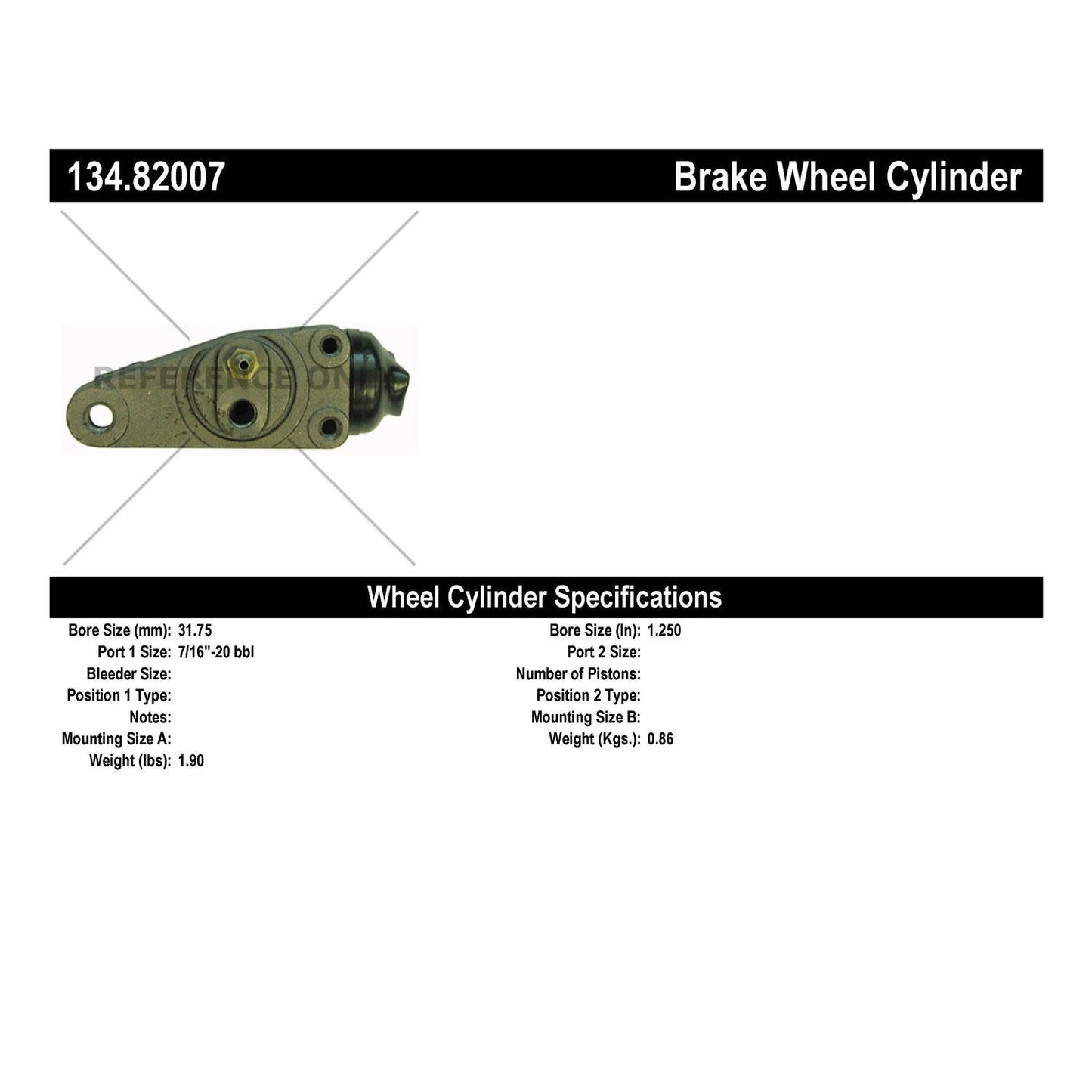Stoptech Centric Premium Wheel Cylinder - Front L/R 134.82007