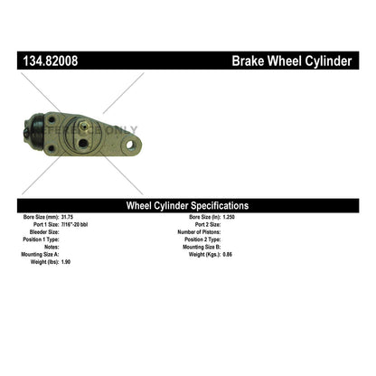 Stoptech Centric Premium Wheel Cylinder - Front Right 134.82008