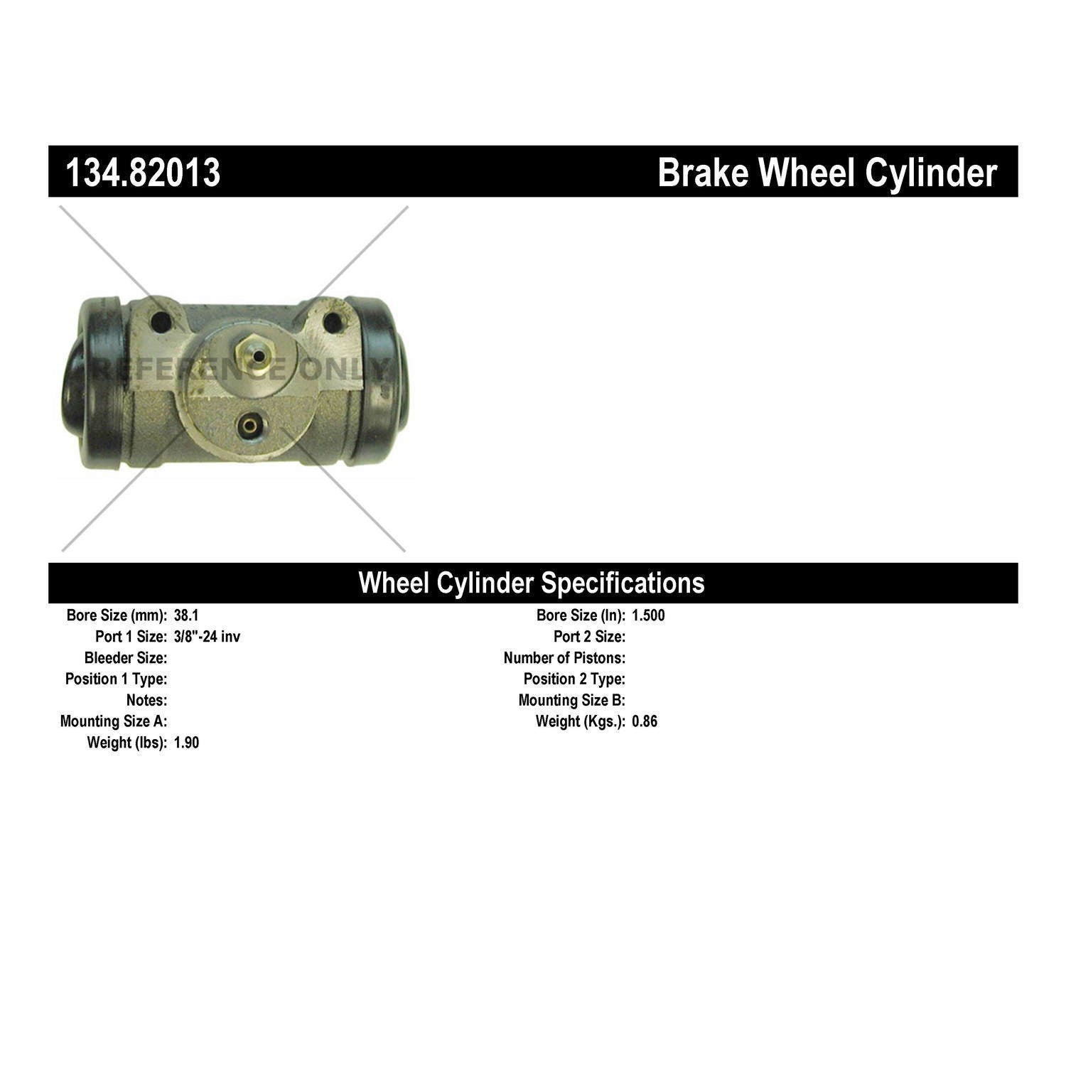 StopTech Premium Wheel Cylinder 134.82013