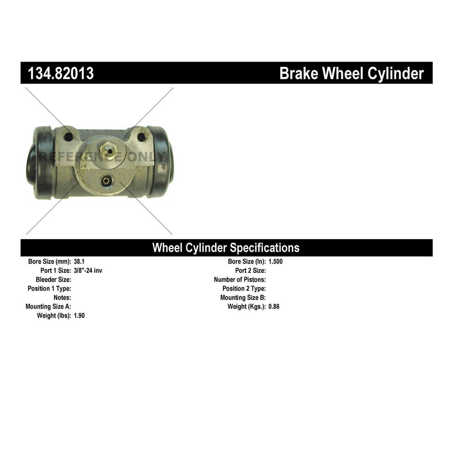 Centric Parts Drum Brake Wheel Cylinder Premium for OE style replacement 134.82013