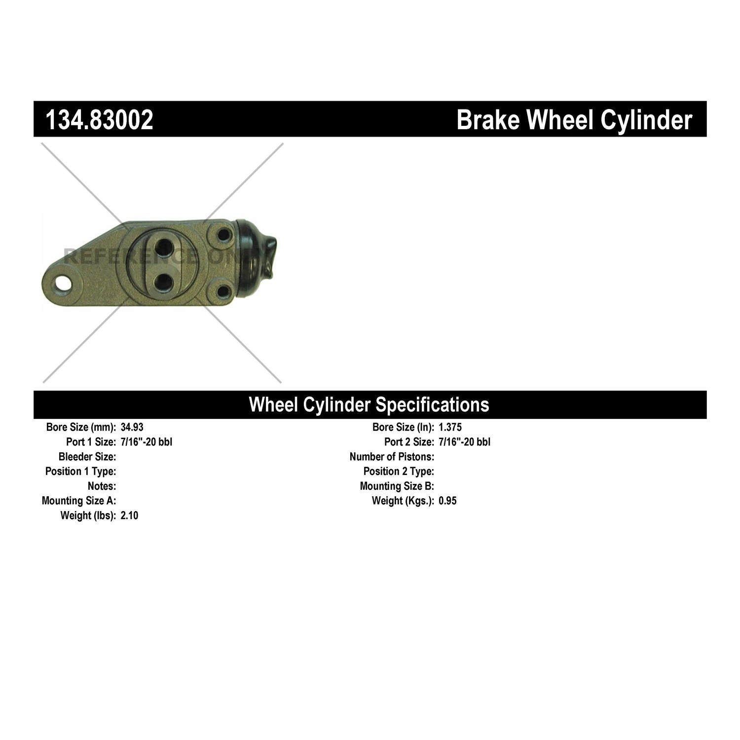 Centric Parts Premium Wheel Cylinder 134.83002