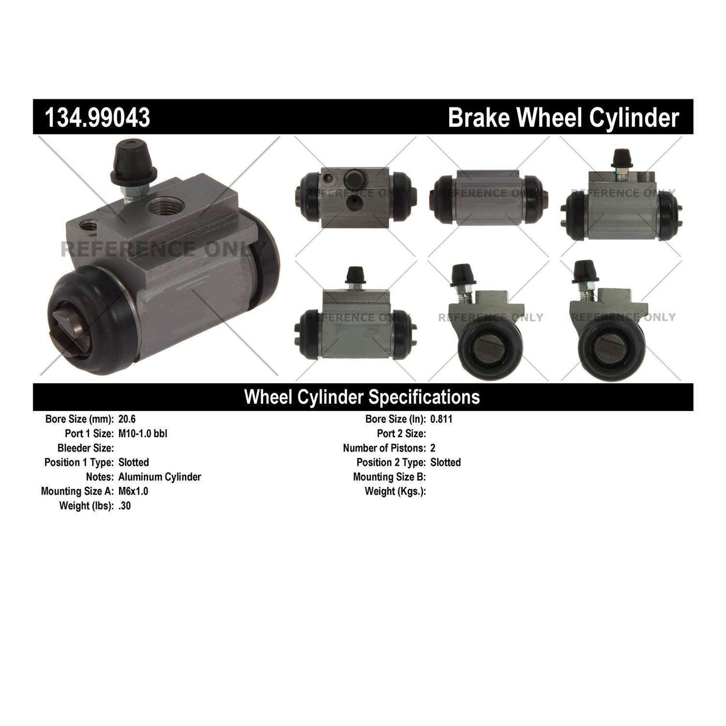 Centric Parts Drum Brake Wheel Cylinder Premium OE Style Replacement for 2013-2017 Ford EcoSport 134.99043
