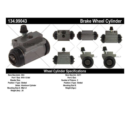 Centric Parts Drum Brake Wheel Cylinder Premium OE Style Replacement for 2013-2017 Ford EcoSport 134.99043
