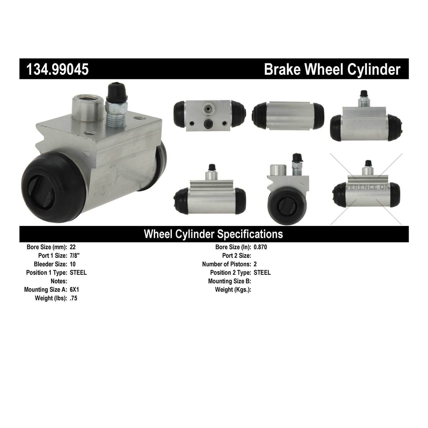Centric Parts Drum Brake Wheel Cylinder Premium for 2019 Hyundai Starex 134.99045