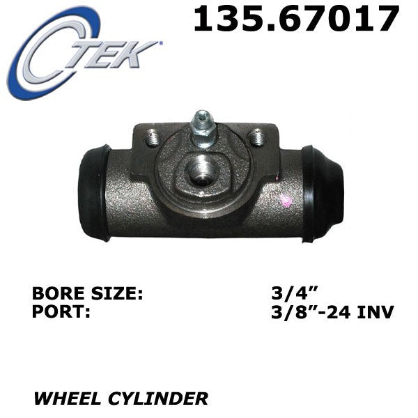 Centric Parts Drum Brake Wheel Cylinder Standard for 2000-1996 Chrysler Town & Country Dodge Caravan Grand Caravan Plymouth Grand Voyager Voyager 135.67017
