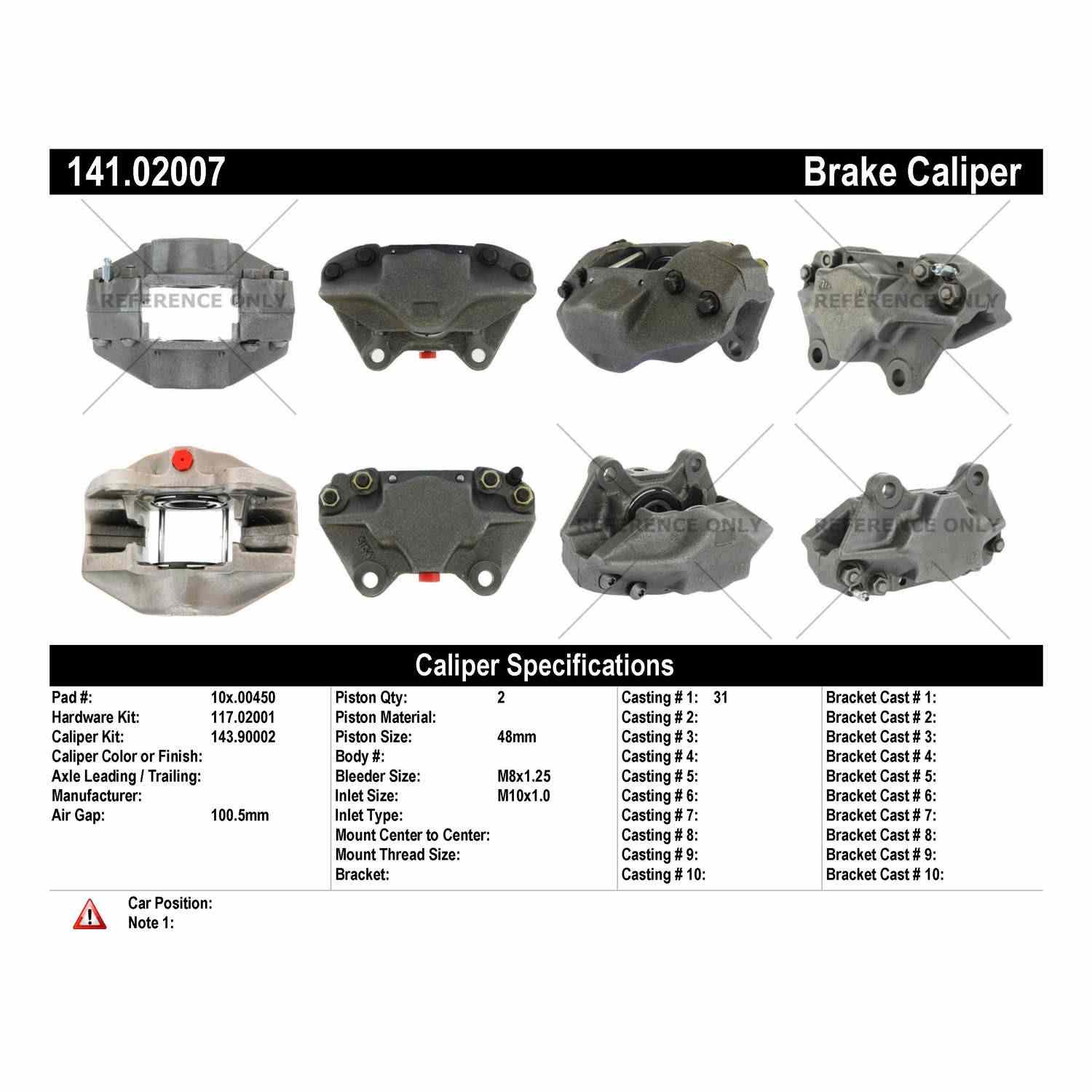 StopTech Semi-Loaded Brake Caliper 141.02007