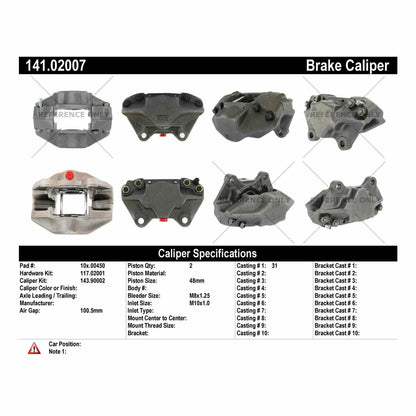 Centric Parts Disc Brake Caliper with anti-corrosion finish