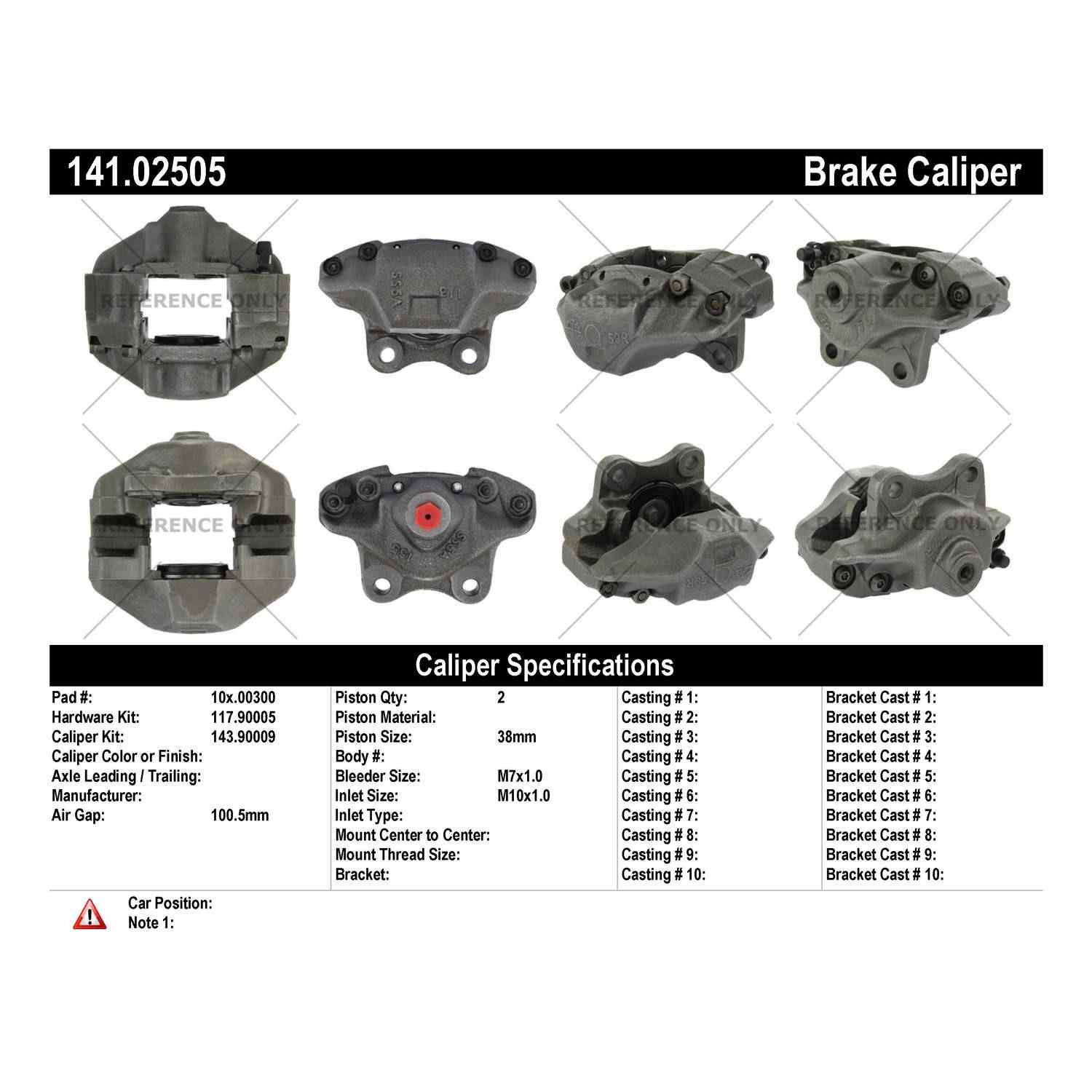 Centric Parts Semi-Loaded Brake Caliper 141.02505