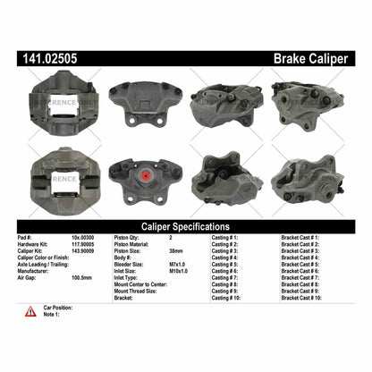 Centric Parts Disc Brake Caliper with anti-corrosion finish